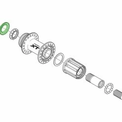 Shimano Bague D'étanchéité Pour Moyeu De Roue Arrière -Pièces VTT Soldes Magasin Shimano Dichtring fur Hinterradnabe Y26D10000 b