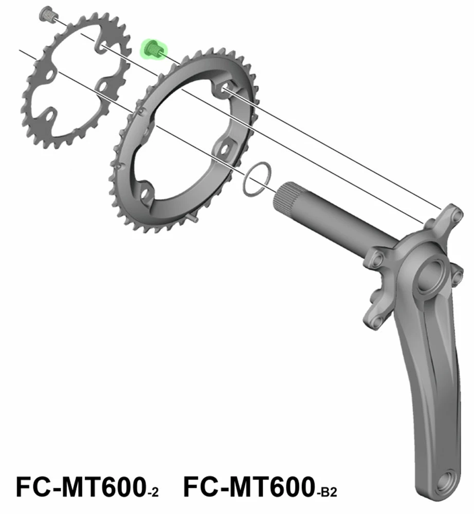 Shimano Vis De Plateau Pour FC-MT600-2/MT610 (4 Pièces) 4 Shimano Vis De Plateau Pour FC-MT600-2/MT610 (4 Pièces) – Image 2