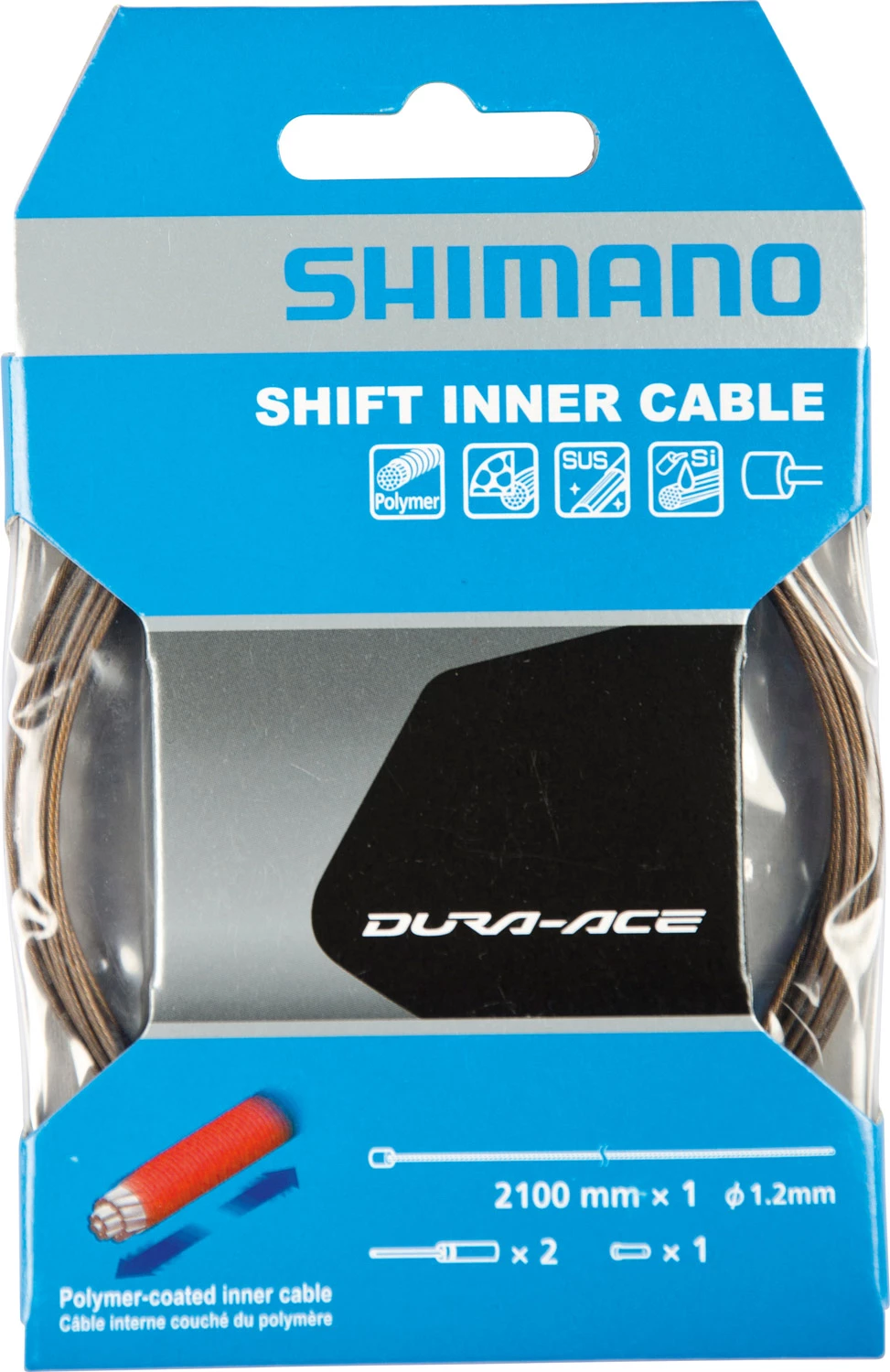 Shimano Câble De Commande En Polymère 1,2mm 3 Shimano Câble De Commande En Polymère 1,2mm