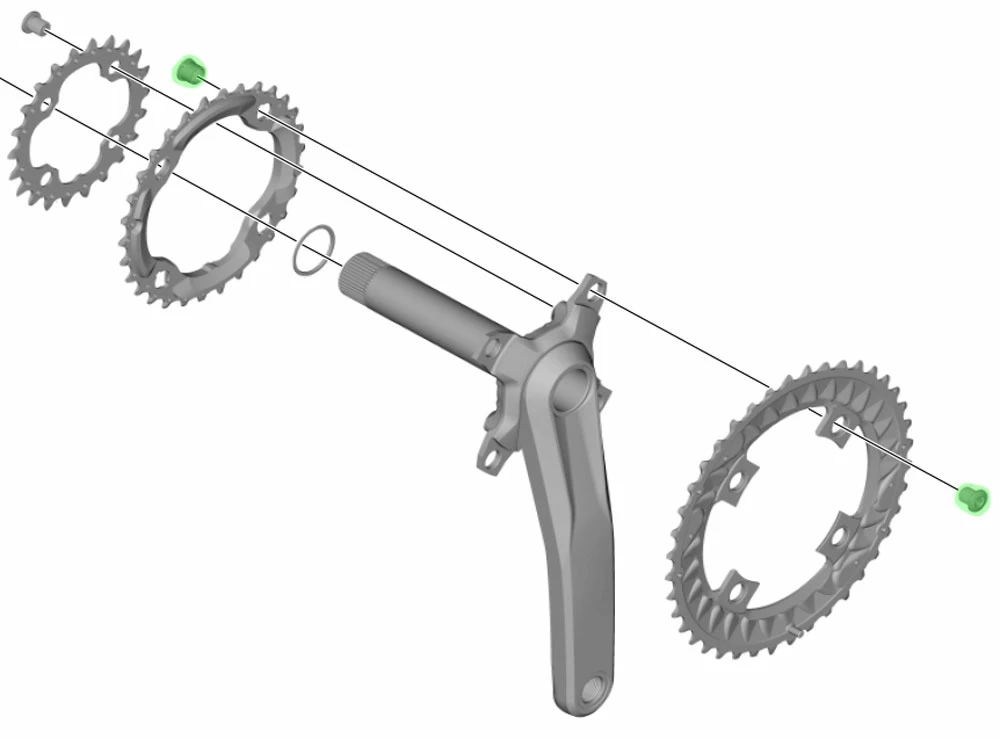 Shimano SLX Vis De Plateau Pour FC-M7000/M672 (4 Pièces) 4 Shimano SLX Vis De Plateau Pour FC-M7000/M672 (4 Pièces) – Image 2