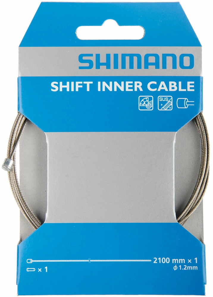 Shimano Câble Intérieur De Changement De Vitesse En Acier Inoxydable SUS 1.2mm X 2100mm 3 Shimano Câble Intérieur De Changement De Vitesse En Acier Inoxydable SUS 1.2mm X 2100mm