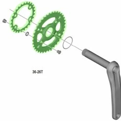 Shimano FC-MT610/610-B2 Plateau 2x12 Vitesses -Pièces VTT Soldes Magasin Shimano FC MT610 2x12 fach Kettenblatt