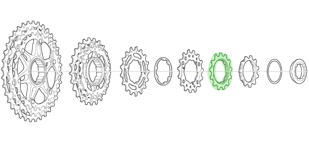 Shimano Pignon 13 Dents Pour CS-M771-10 BJ/BK 4 Shimano Pignon 13 Dents Pour CS-M771-10 BJ/BK – Image 2