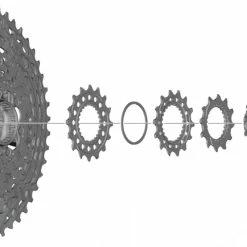 Shimano Bague De Fermeture Avec Bague D'espacement Pour CS-M9100 -Pièces VTT Soldes Magasin Shimano Verschlussring mit Distanzring fuer CS M9100 Y1X498010 c