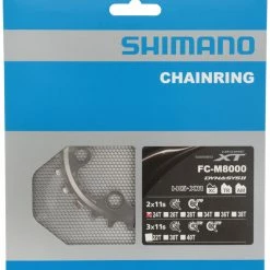Shimano XT FC-M8000 2 Vitesses Plateau 24T (BB) -Pièces VTT Soldes Magasin Shimano XT 2 fach Kettenblatt FC M8000 24 Zahne BB Y1RL24000 b