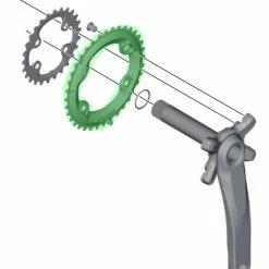 Shimano Plateau XT FC-M8000 2 Vitesses 34 Dents (BB) -Pièces VTT Soldes Magasin Shimano XT 2 fach Kettenblatt FC M8000 aussen