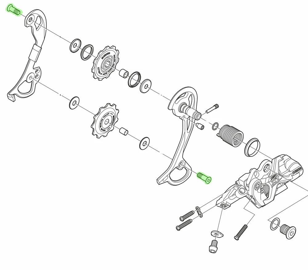 Shimano XT/SLX/DEORE Vis De Galet De Guidage/de Serrage 4 Shimano XT/SLX/DEORE Vis De Galet De Guidage/de Serrage – Image 2